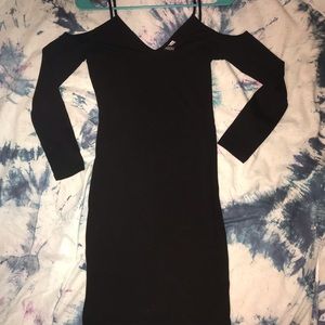 Spaghetti strap, open shoulder LBD